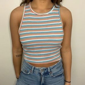 Zara striped crop top
